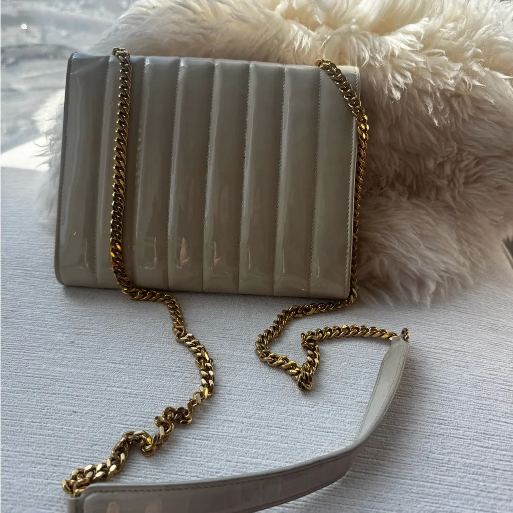 Yves Saint Laurent Glossy Cream Crossbody Bag - Picture 11 of 14